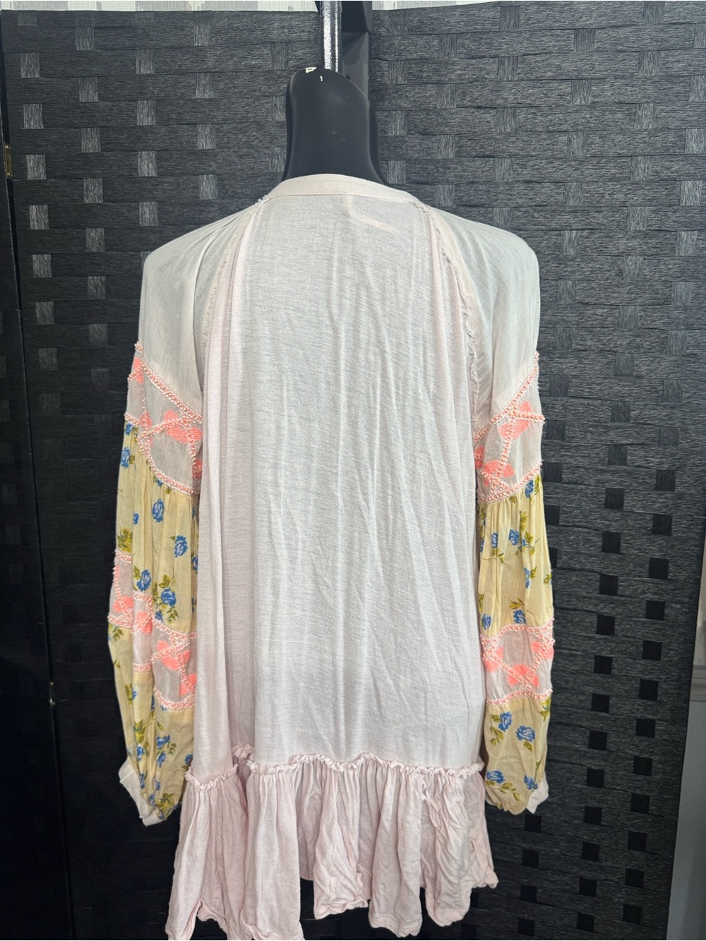 Free People Oversized Tunic Boho Top Sz XS - Picture 3 of 9